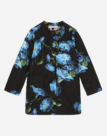 Dolce & Gabbana Nylon coat with bluebell print Imprima L5JC13ISMGV