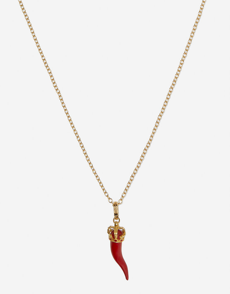 Dolce & Gabbana Good luck pendant in enamelled yellow gold Gold WAHG3GW0001