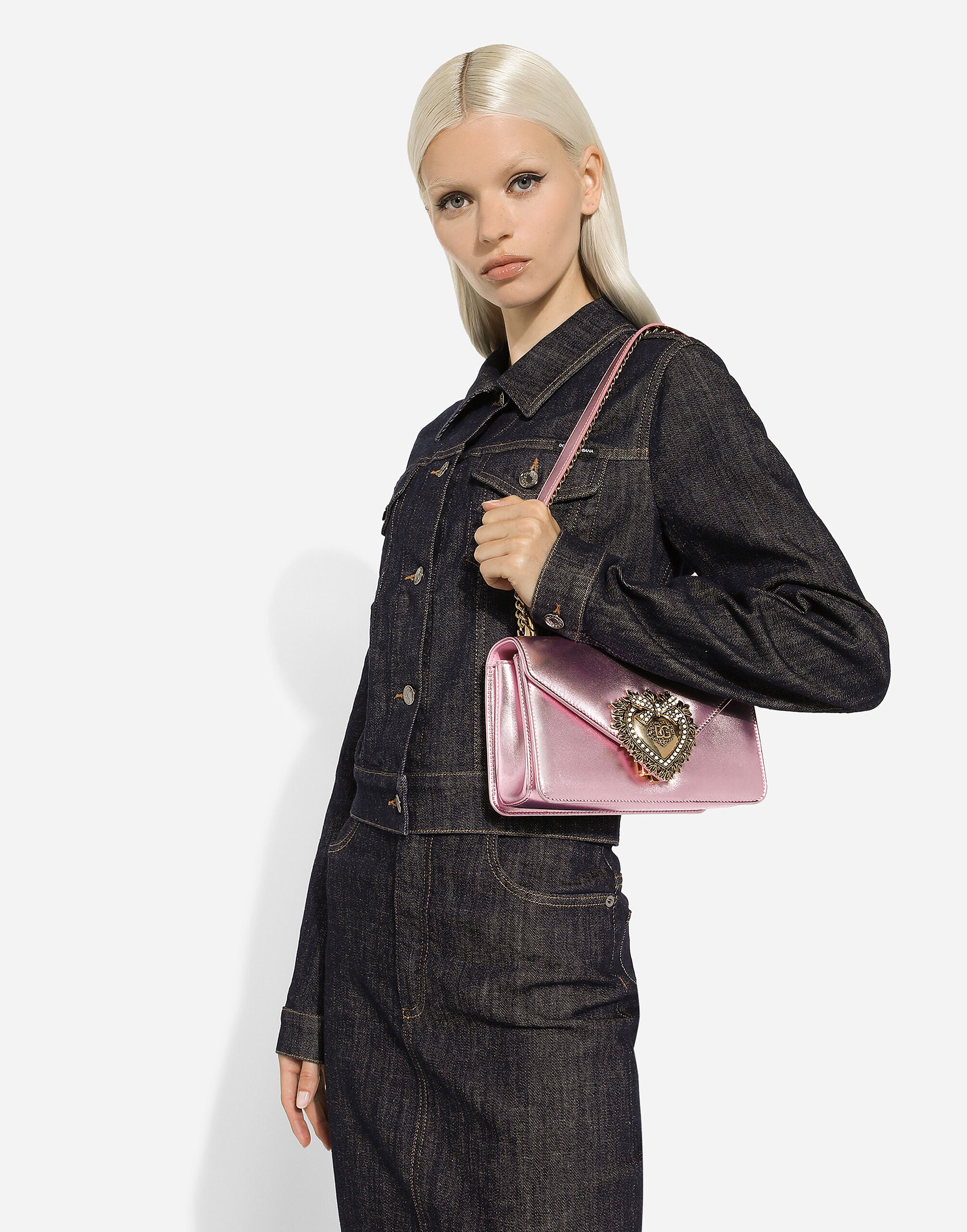 Devotion shoulder bag in Pink for Women Dolce Gabbana