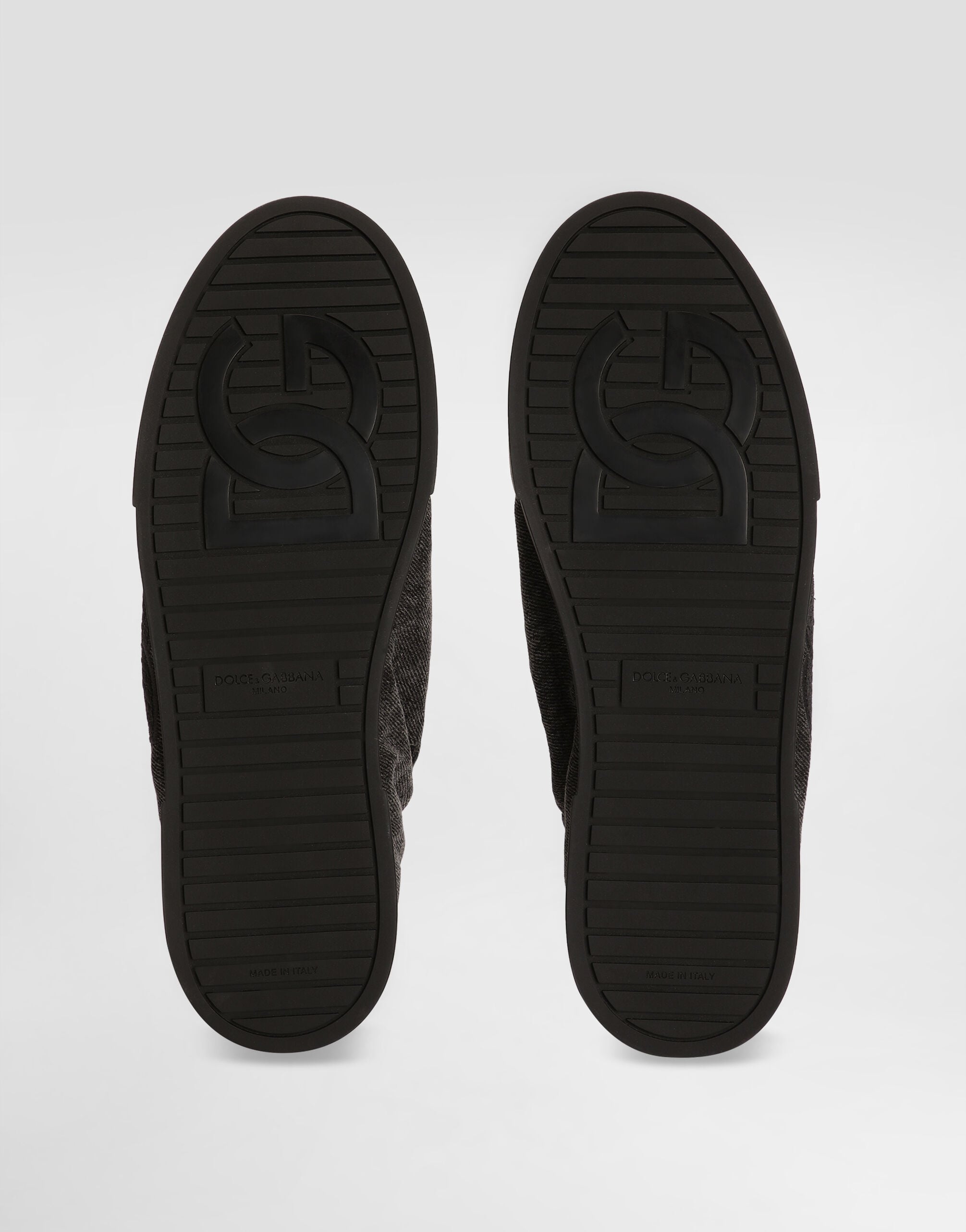 Portofino denim sneakers in Black for Men | Dolce&Gabbana® US