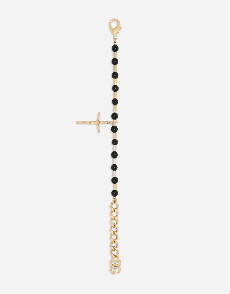 Dolce & Gabbana Pulsera de esferas con cruz «DNA» Gold WBQ1D3W1111