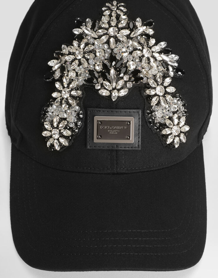 Dolce & Gabbana Cotton drill baseball hat Dolce & Gabbana Cotton drill baseball hat Black GH590ZGK260