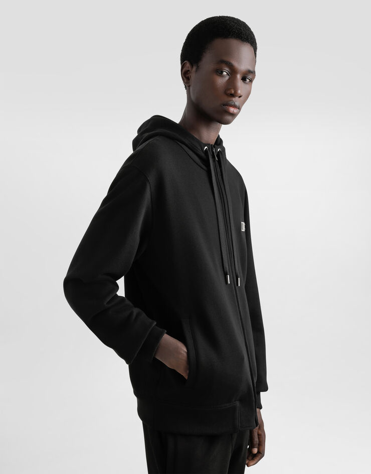 Dolce & Gabbana Cotton hoodie with tag Black G9BGDTG7N7B