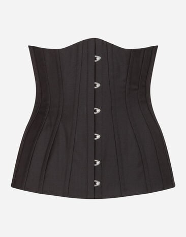 Dolce & Gabbana Cotton bustier belt Black BE1635AW576