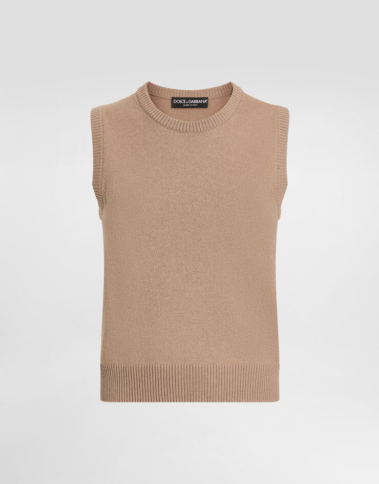 Dolce & Gabbana Pullover aus Kaschmir Braun FXT61ZJDVC2