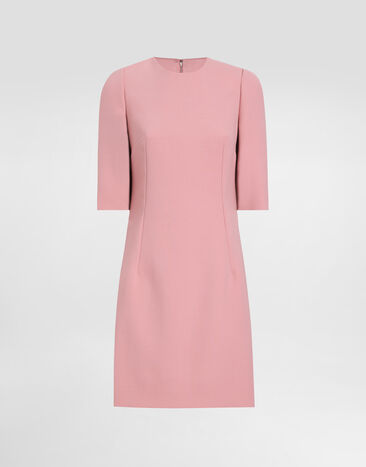 Dolce & Gabbana Wool crepe midi fit-and-flare dress Pink F6GAUTFU2L8