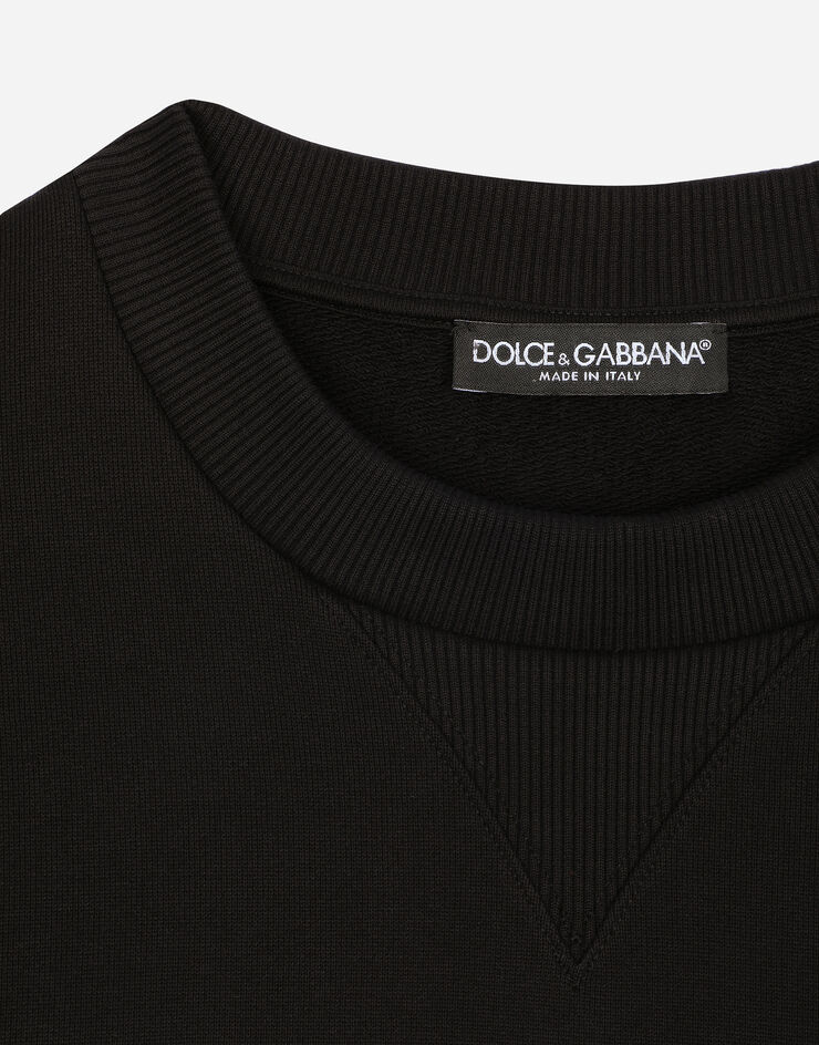 Dolce & Gabbana Sweat-shirt en jersey à imprimé Dolce&Gabbana Noir F9O24ZFU7DU