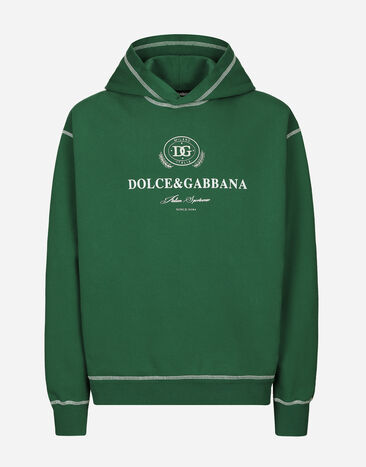 Dolce & Gabbana Dolce&Gabbanaプリント フーディ グリーン G9BDXZG7NON