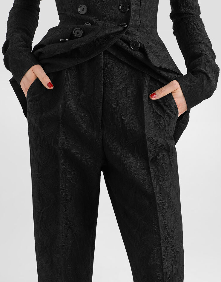 Dolce & Gabbana Brocade trousers Black FTC89TFJCAN