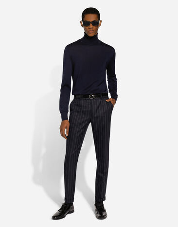 Dolce & Gabbana Sartoriale Streifenhose aus Wolle Mehrfarbig GP09TTFR21H