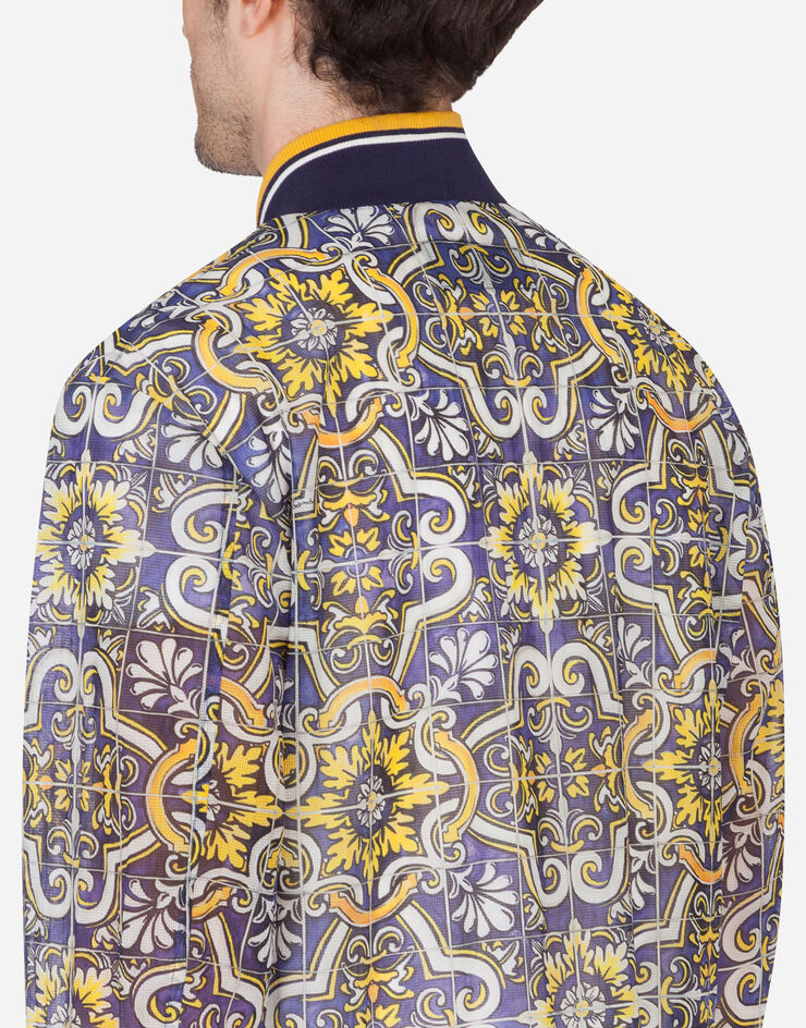 Dolce & Gabbana Nylon jacket with maiolica print STAMPA MAIOLICA G9SE4THHM5U