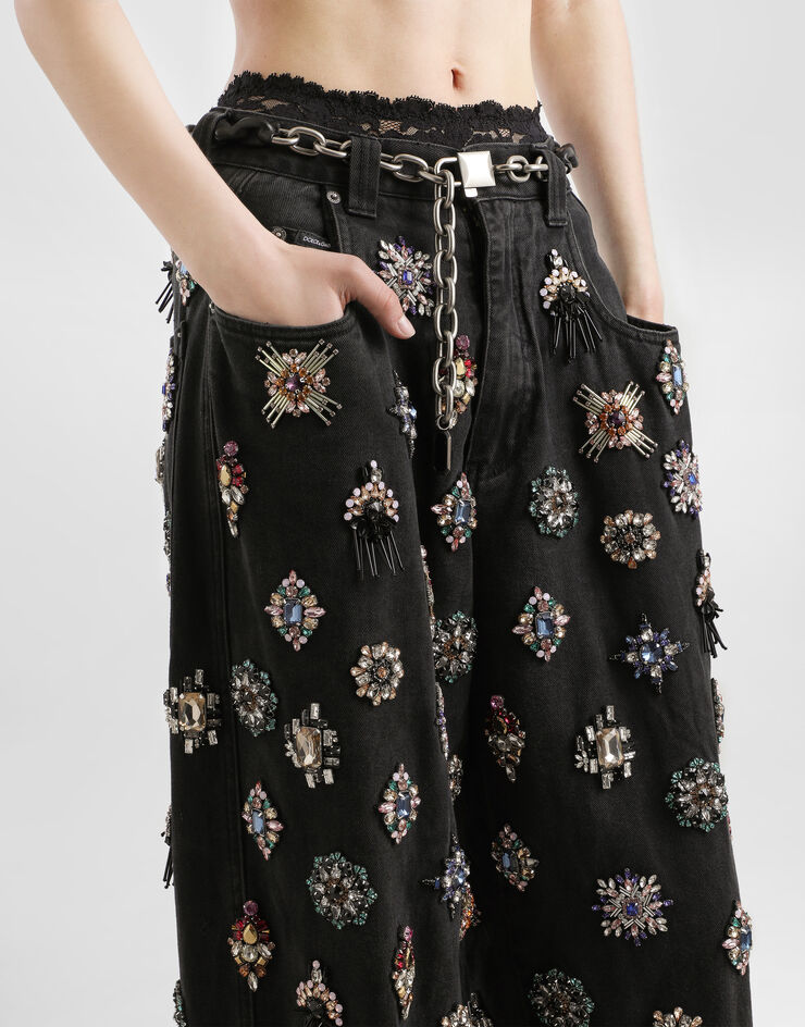 Dolce & Gabbana Denim 5-pocket trousers Multicolor FTDF8ZG8OG2