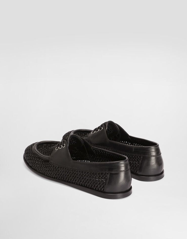 Dolce & Gabbana Derby shoes in raffia Dolce & Gabbana Derby shoes in raffia Black A10909A0768