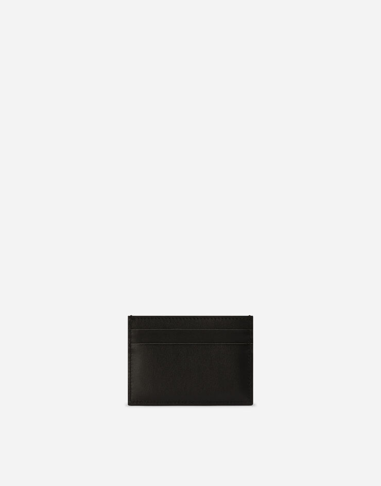 Dolce & Gabbana Calfskin card holder with raised logo ブラック BP3239AG218