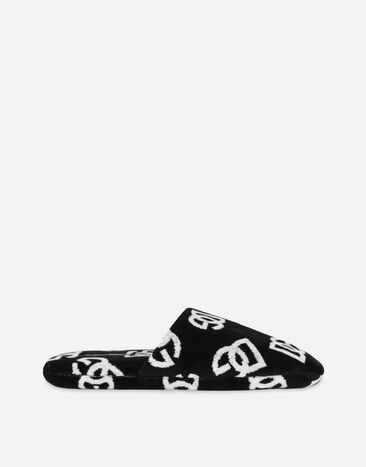 Dolce & Gabbana Jacquard Cotton Terry Slippers Multicolor TCF014TCAGM