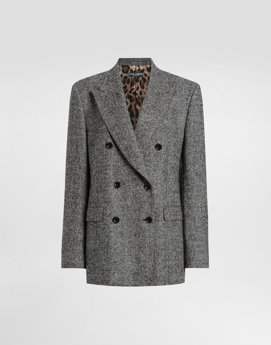 Double-breasted chevron jacket