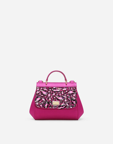 Dolce & Gabbana Bolso Sicily de raso Fucsia EB0003AL819