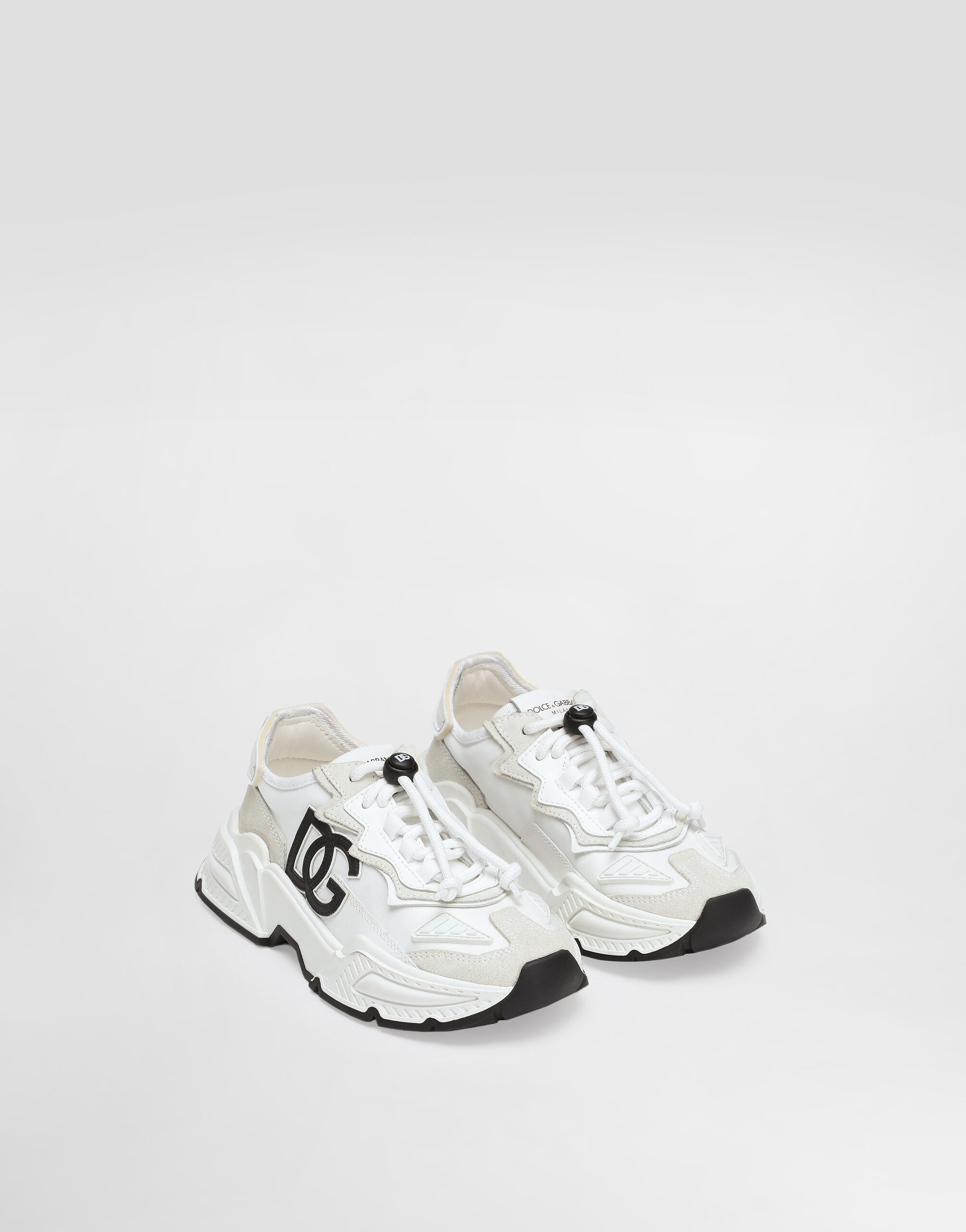 Sneakers Daymaster en matieres melangees en Blanc pour garcon Dolce Gabbana