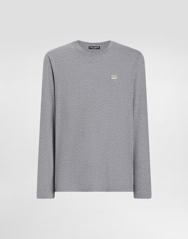 Dolce & Gabbana Cotton T-shirt with tag Grey G8SD2TG7N7A