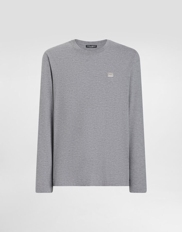 Dolce & Gabbana Cotton T-shirt with tag Grey G8SD2TG7N7A