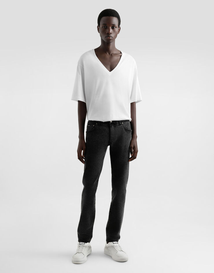 Dolce & Gabbana Skinny stretch cotton jeans with tag Multicolor GY07LDG8MI6