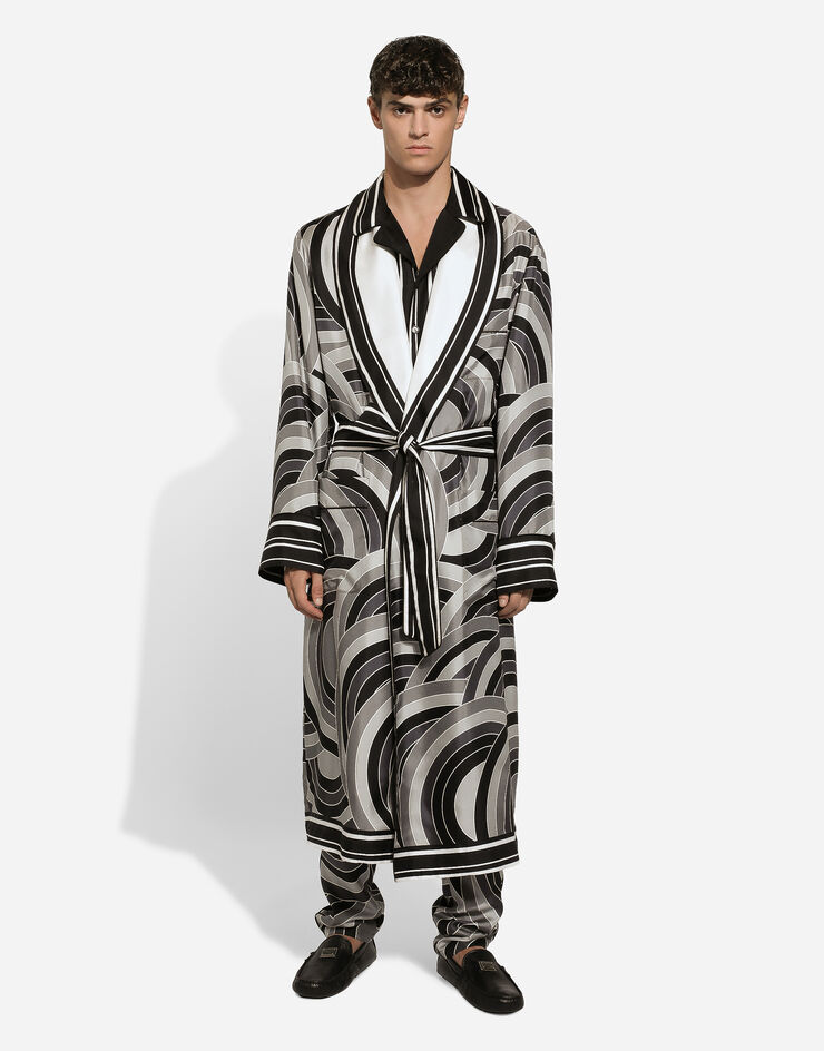 Dolce & Gabbana Printed silk twill robe Drucken G0936THI1QS
