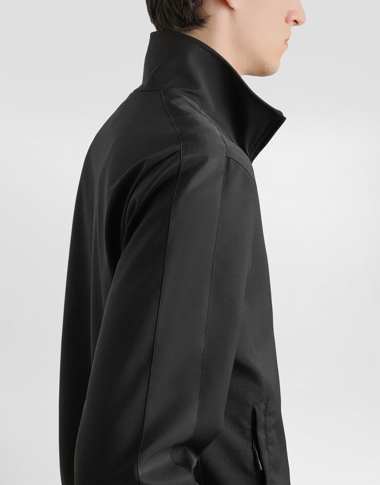 Dolce & Gabbana Wool canvas jacket Black G9BSLTFURK8