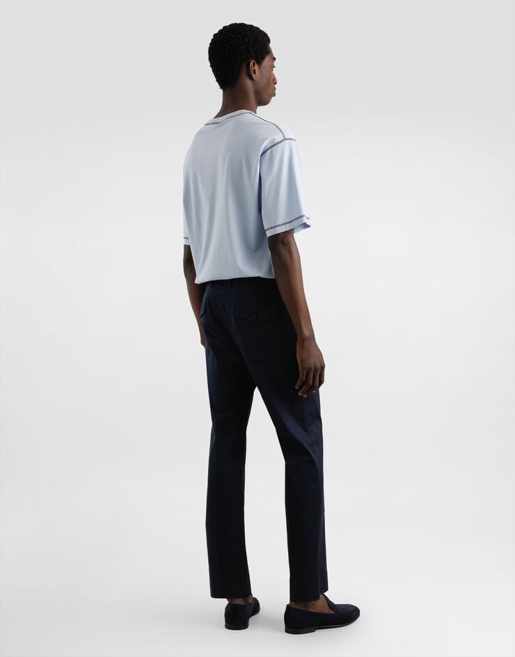 Dolce & Gabbana Cotton gabardine cargo trousers Blue GP13MZFUFNV