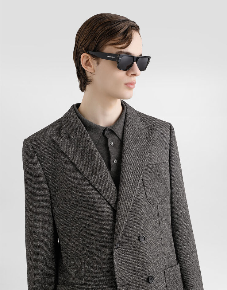 Dolce & Gabbana Zweireihige Jacke Portofino aus Jersey Mehrfarbig G2TK3TFM7CC