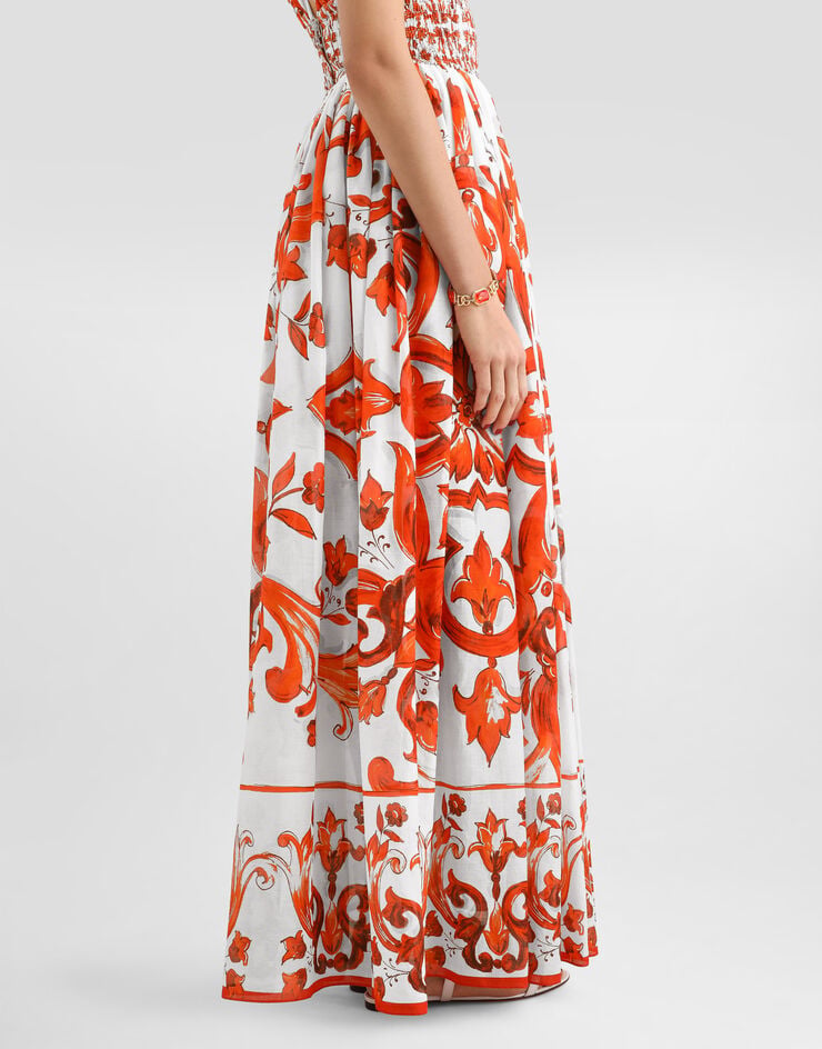 Dolce & Gabbana Majolica-print long dress Dolce & Gabbana Majolica-print long dress Multicolor F6TYSTGDDRK