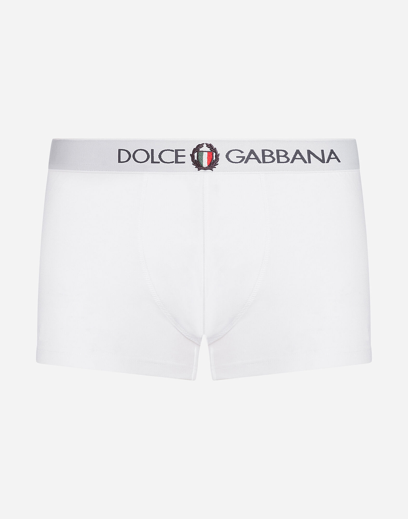Dolce & Gabbana Two-way-stretch jersey regular-fit boxers with emblem White M9C03JONN95