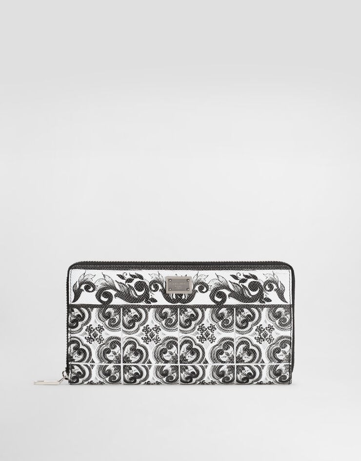 Dolce & Gabbana Majolica-print calfskin wallet Multicolor BP1672AN719