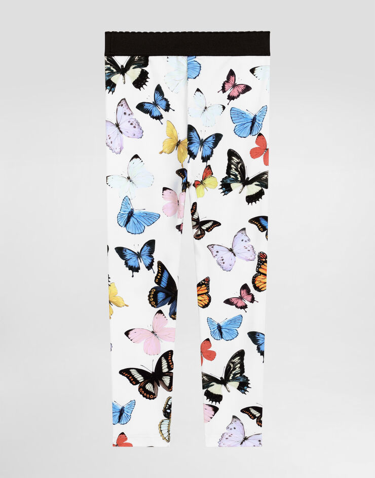 Dolce & Gabbana Interlock leggings with butterfly print Print L5JPB8FSG9K