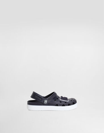 Dolce & Gabbana Rubber slip-ons with DG logo Blue DL0085A4434