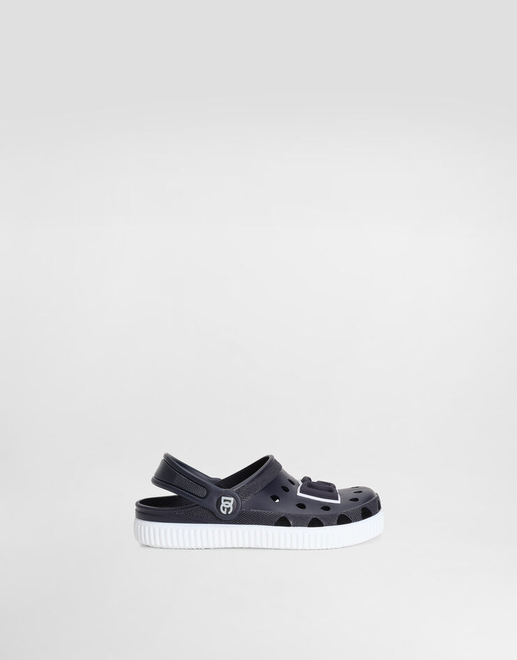 Dolce & Gabbana Rubber slip-ons with DG logo Blue DN0213AT079