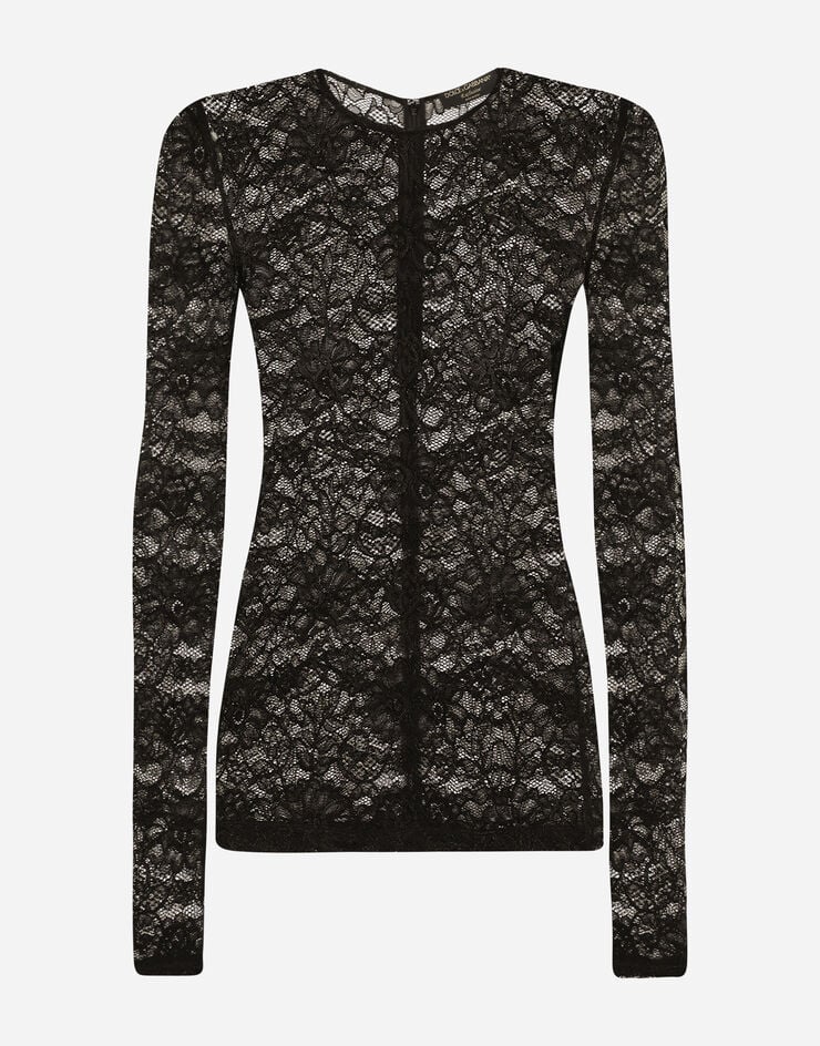 Dolce & Gabbana Lace top Black F8T15TFLRFE