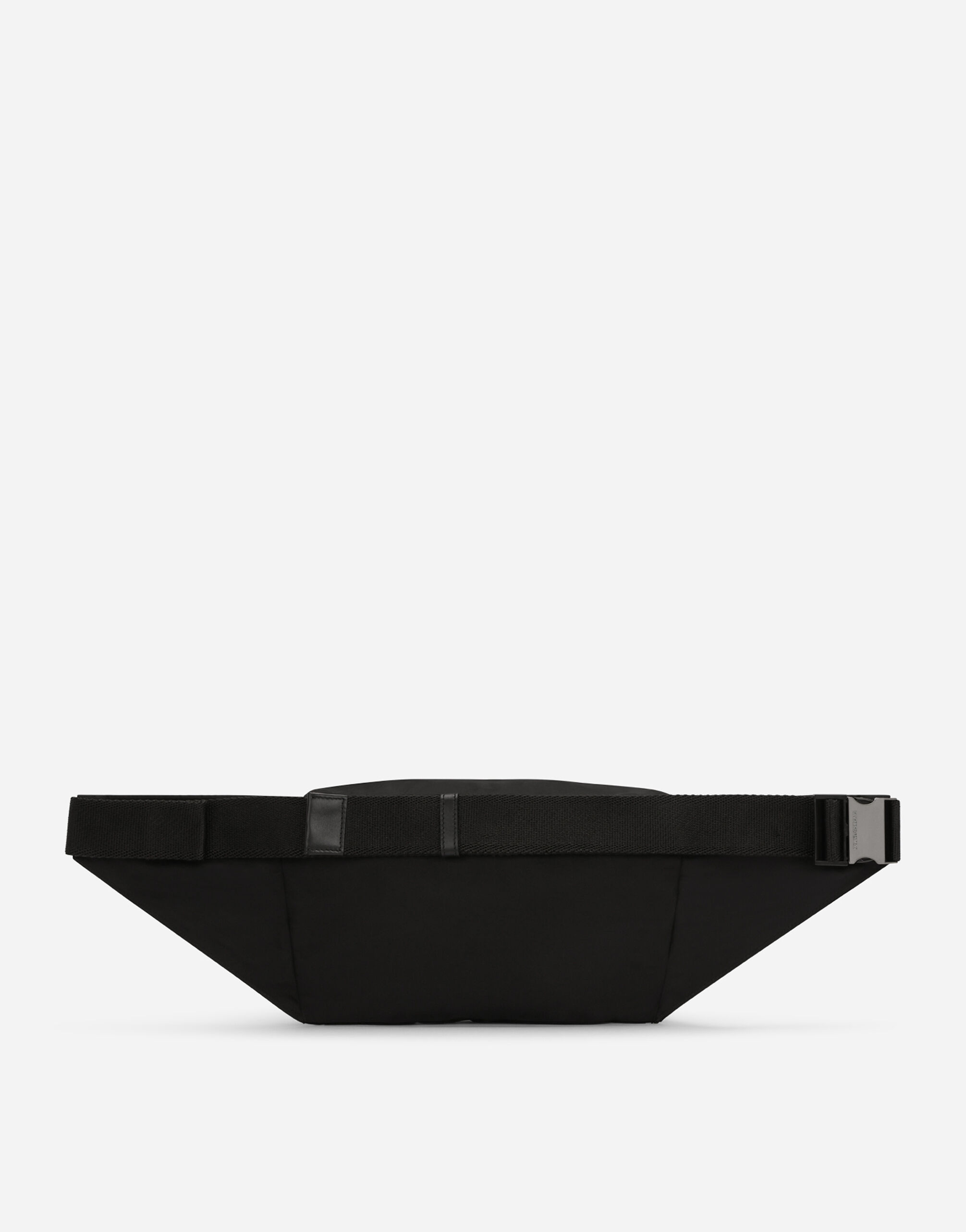 Nylon belt bag with rubberized logo in Black for Men Dolce Gabbana