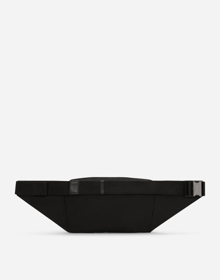 Dolce & Gabbana حقيبة خصر نايلون بشعار مطاطي أسود BM2194AG182