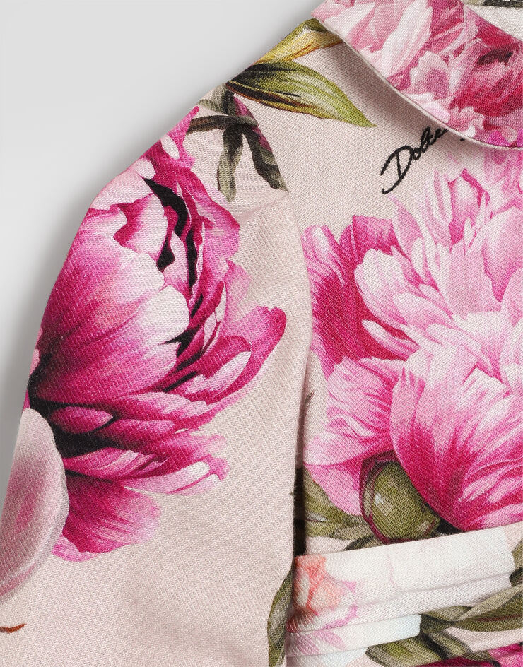 Dolce & Gabbana Peony-print cotton flannel dress Dolce & Gabbana Peony-print cotton flannel dress Multicolor L24DV4G7QZV