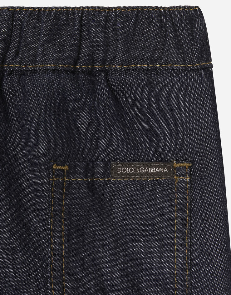 Dolce & Gabbana Denim shorts with DG logo Multicolor L13Q55LDC60