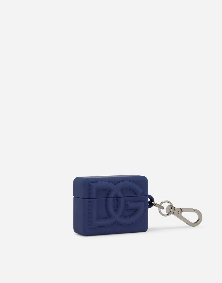 Dolce&Gabbana Étui pour AirPods en caoutchouc à logo DG Bleu BP3263AG816