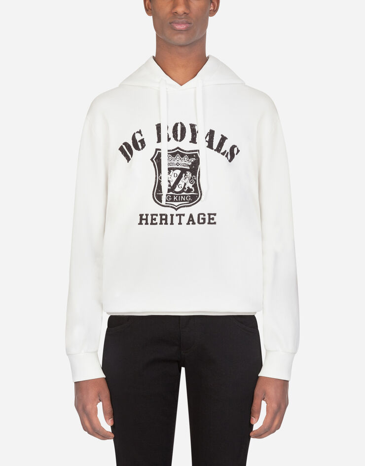 Dolce & Gabbana Army print hoodie BLANCO G9QW1TFI7IM