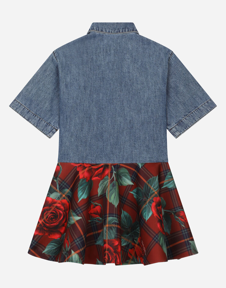 DolceGabbanaSpa Short-sleeved dress with circle skirt Multicolor L53DM1G7JH7