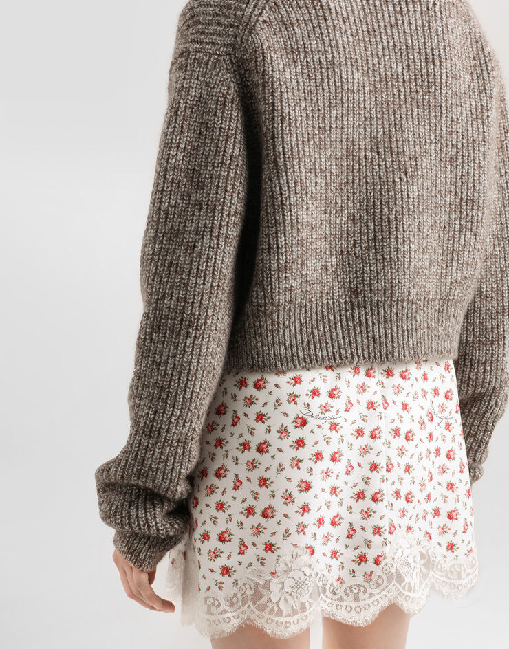 Dolce & Gabbana Wool blend english rib cardigan Dolce & Gabbana Wool blend english rib cardigan Turtle Dove FXVD5TJGMEO