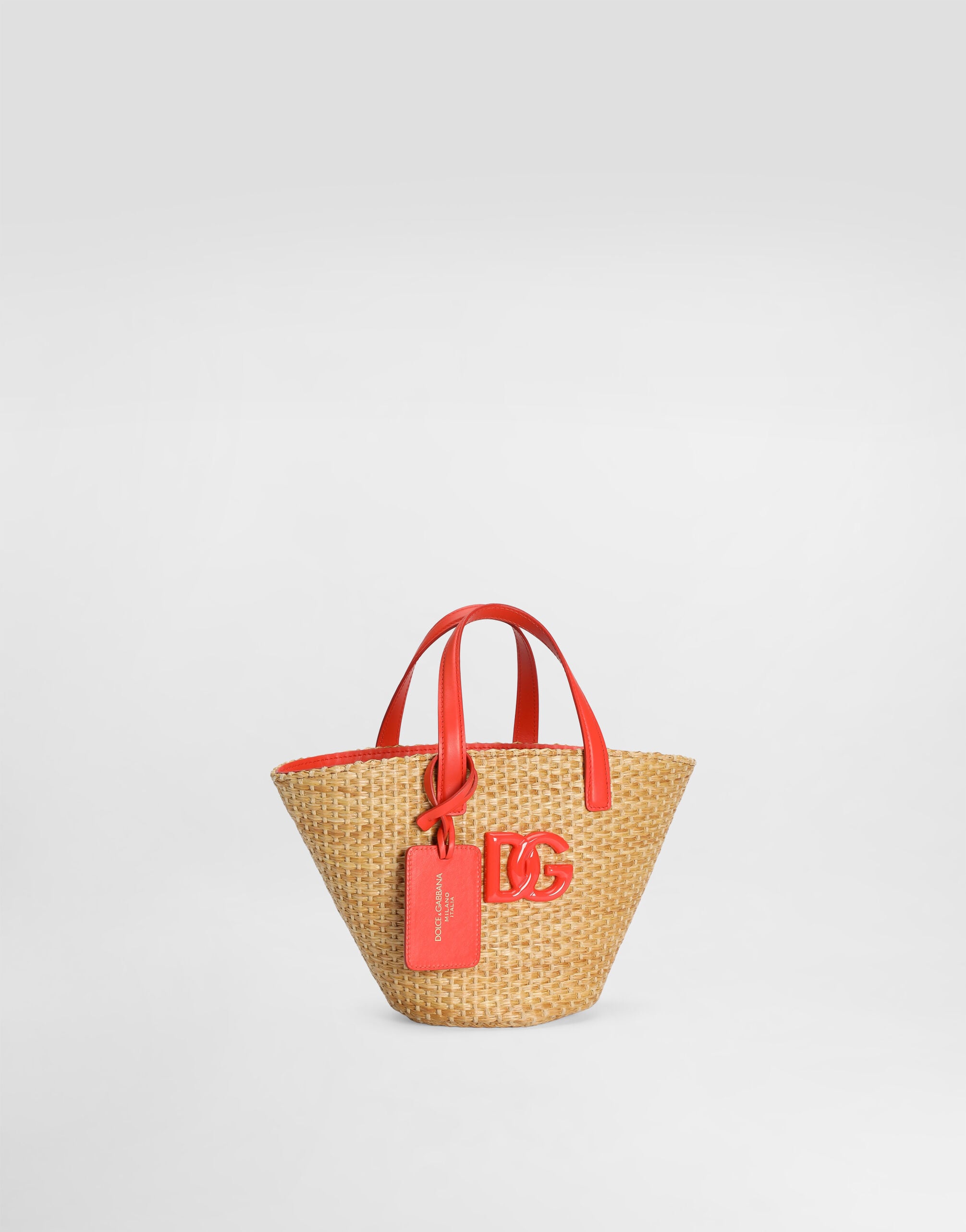 Multicolorのガールズ ストロー コッファ バッグ | Dolce&Gabbana®