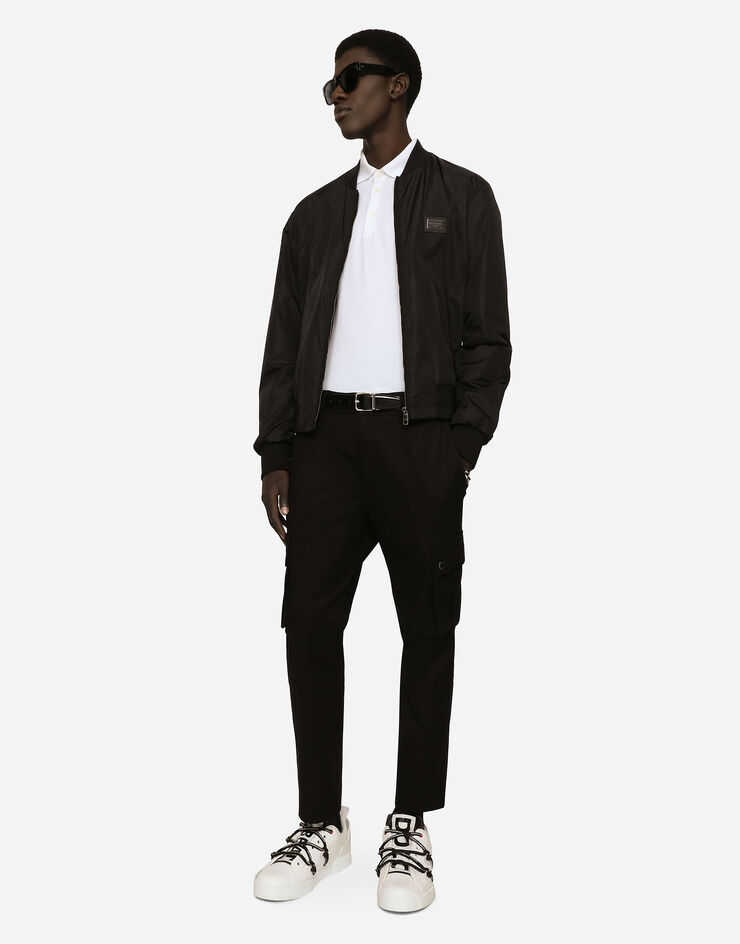 Dolce&Gabbana Nylon jacket with branded tag Black G9ABPTG7F2J