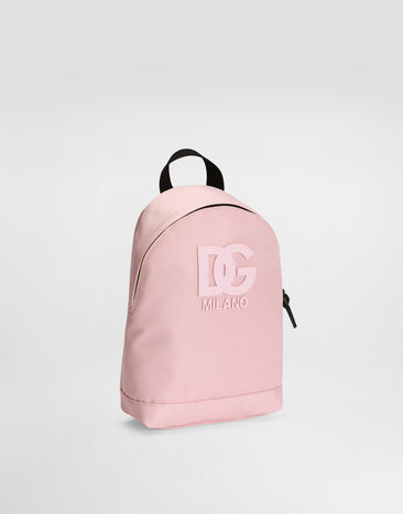 Dolce & Gabbana Nylon backpack with logo Pink EM0147A0567