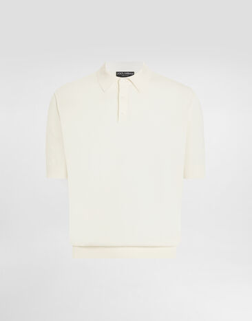 Dolce & Gabbana Fine-gauge cashmere polo shirt White GXZ02TJBW05