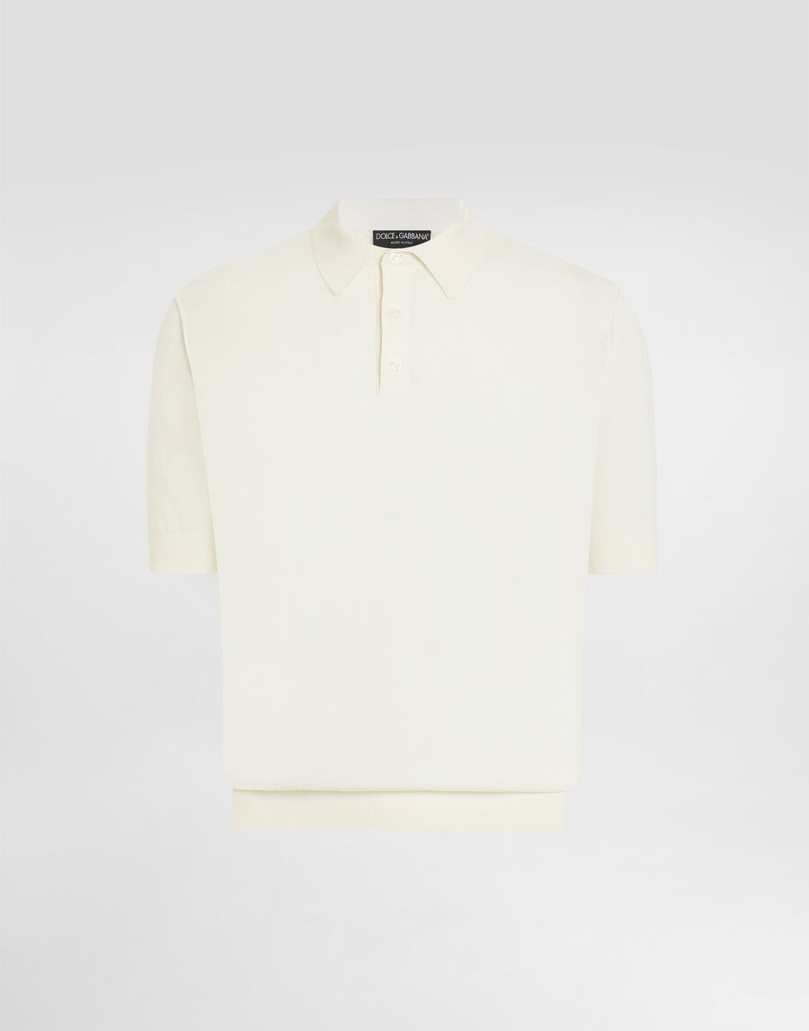 Fine-gauge cashmere polo shirt