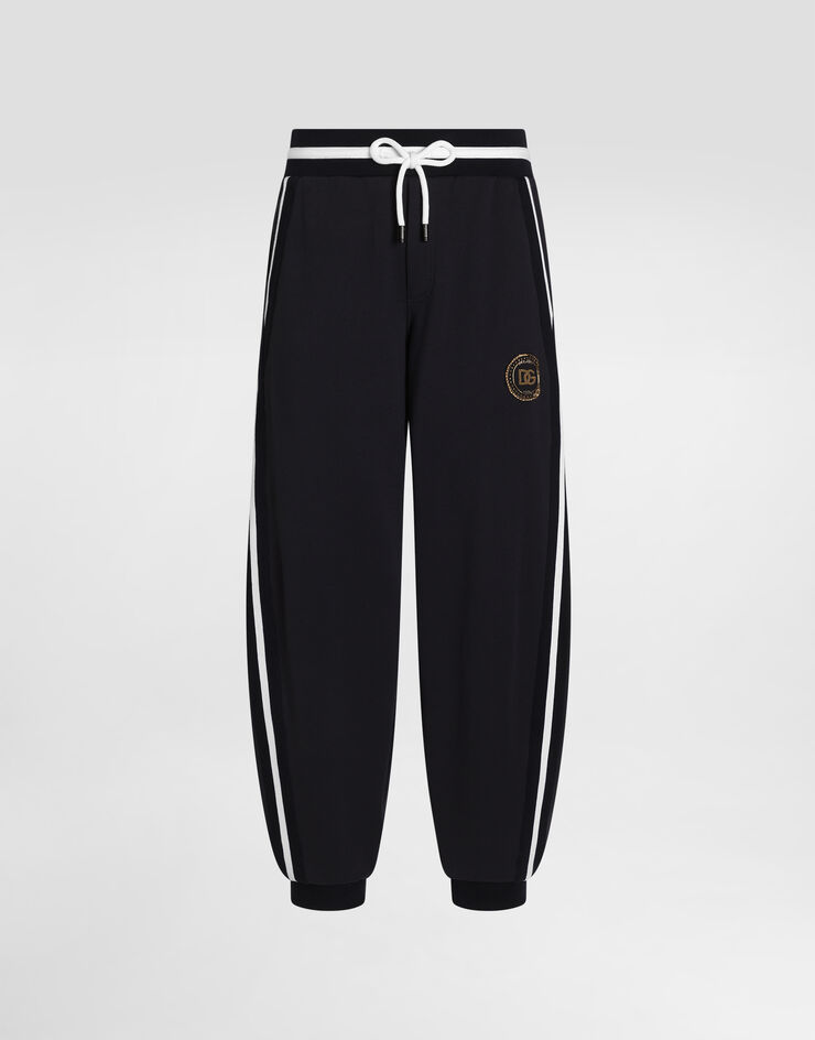 Dolce & Gabbana Cotton fleece jogging trousers Blue GP24MZHU7X7